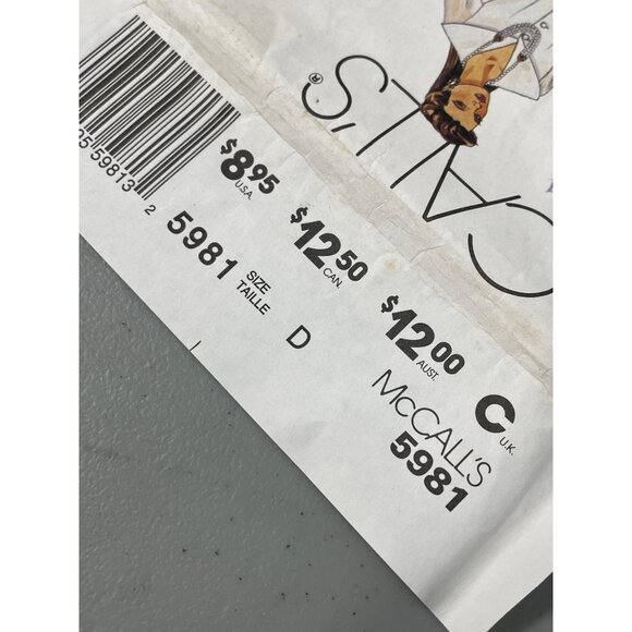 90s McCalls 5981 Two Piece Dress Sewing Pattern Sizes D 12-14-16 Vintage UNCUT - Picture 5 of 6